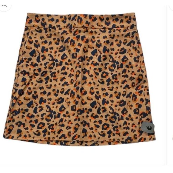 Ann Taylor Loft Outlet Leopard Print Mini Skirt 10 New - Picture 1 of 2